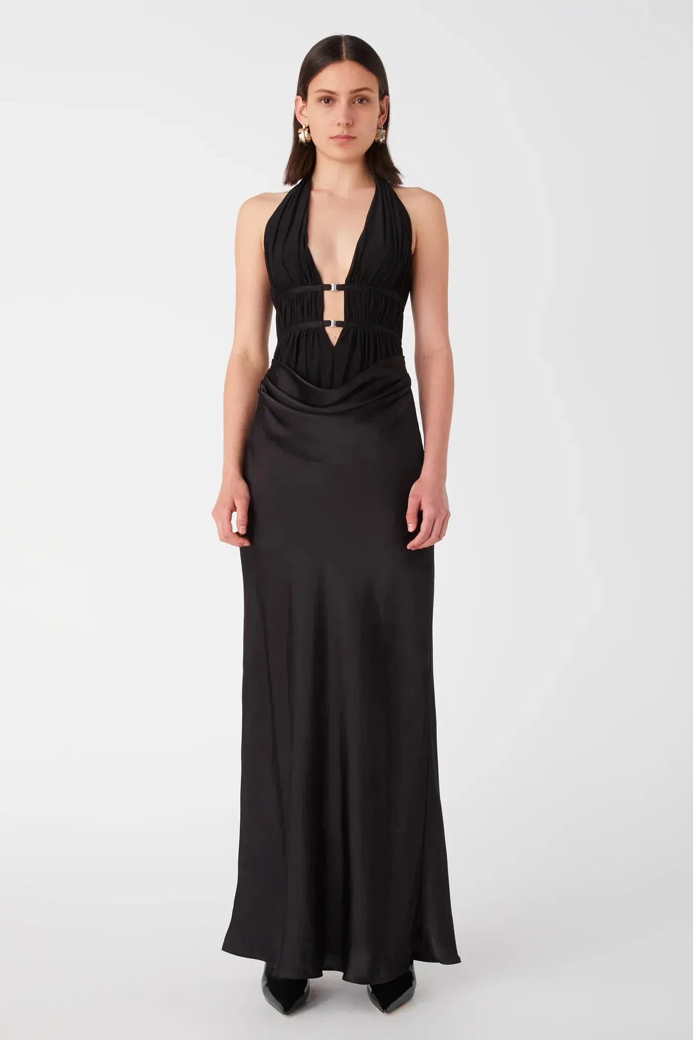 Misha Celine Maxi Dress Black Size 6 - Image 1