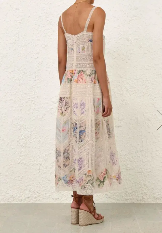 Zimmermann Halliday Lace Trim Slip Dress in Spliced Size 0/ AU 8 - Image 5