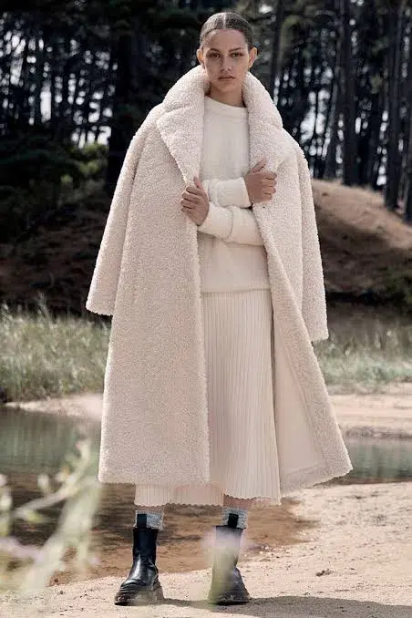 Friends with Frank Henrietta Coat Cream Size 8 - Image 3