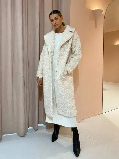 Friends with Frank Henrietta Coat Cream Size 8 - Image 1