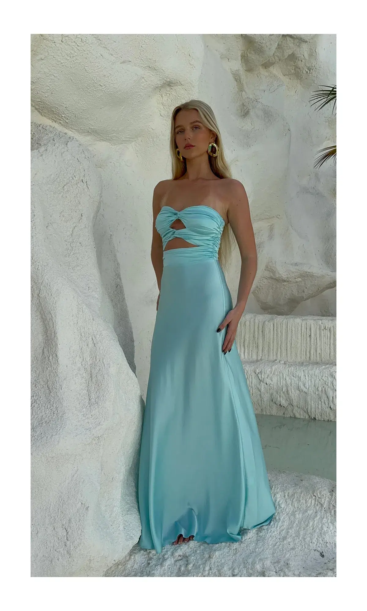 HNTR the Label Inka Gown Aqua Size S/AU 8 - Image 2