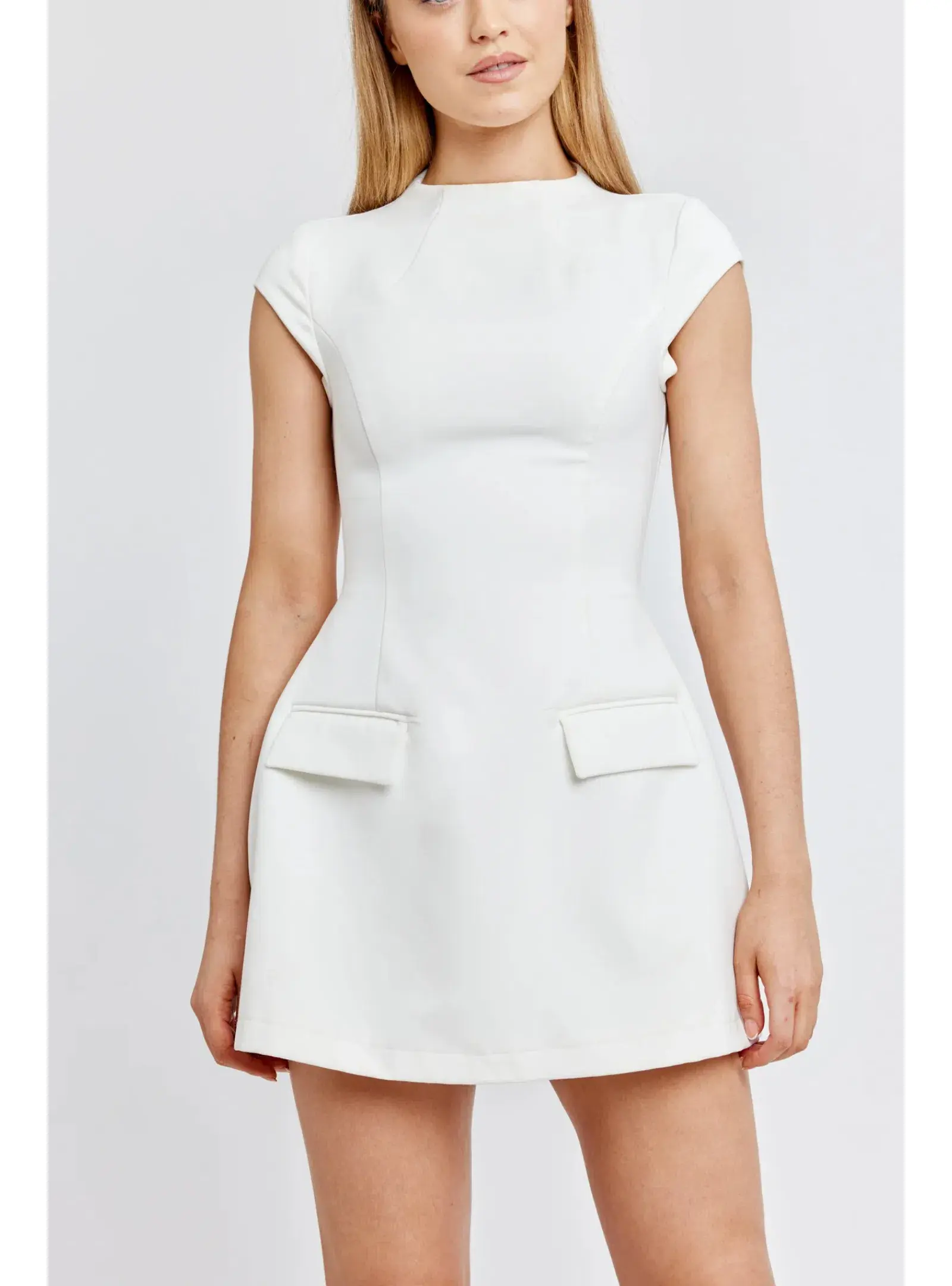 Odd Muse The Ultimate Muse Cap Sleeve Mini Dress White Size XS / AU 6 - Image 2