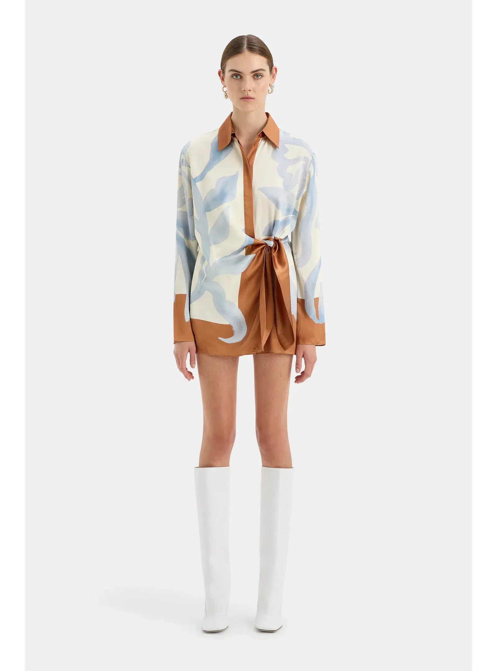 Sir the Label Sorrento Shirtdress Sciarpa Print Size 2 / AU 10 - Image 1