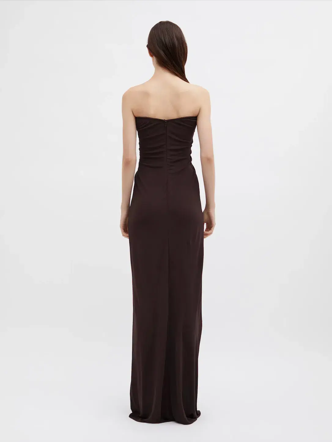 Christopher Esber Arced Palm Strapless Dress Brown Size 6 / AU 6-8  - Image 5