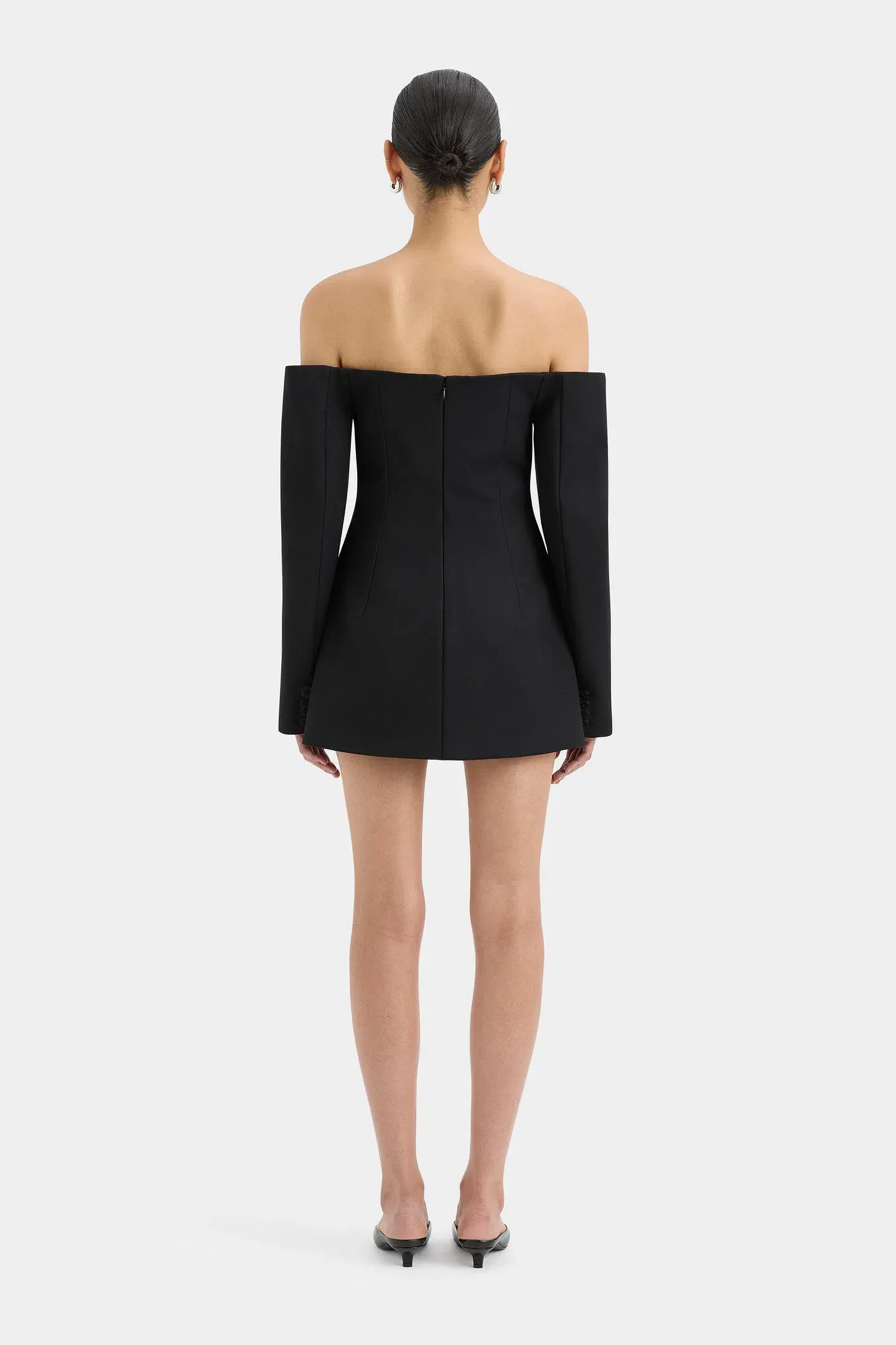 Sir the Label Sandrine Tailored Mini Dress in Black Size 10 - Image 3