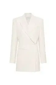 Camilla & Marc Riba Mini Blazer Dress in Cream Size 10 - Image 3