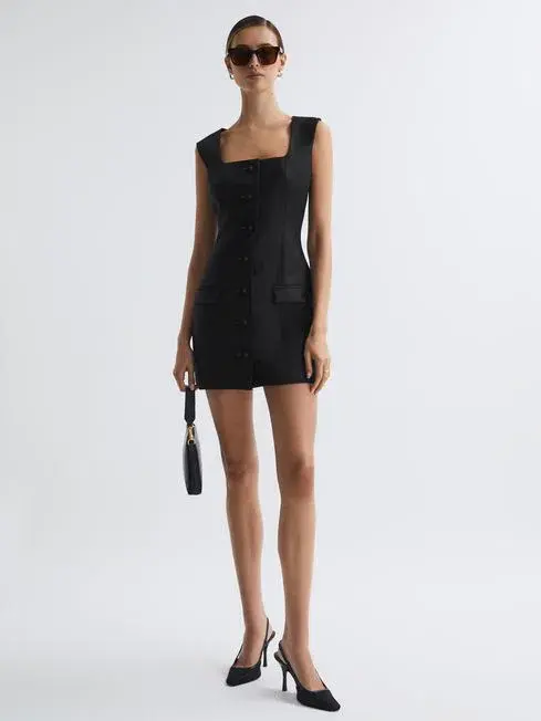 Anna Quan Lia Dress Black Ink Size 8 - Image 1
