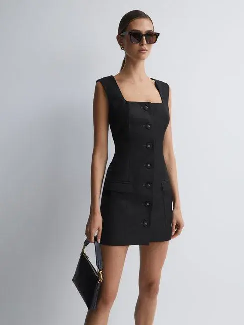 Anna Quan Lia Dress Black Ink Size 8 - Image 2