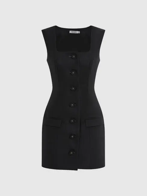 Anna Quan Lia Dress Black Ink Size 8 - Image 5