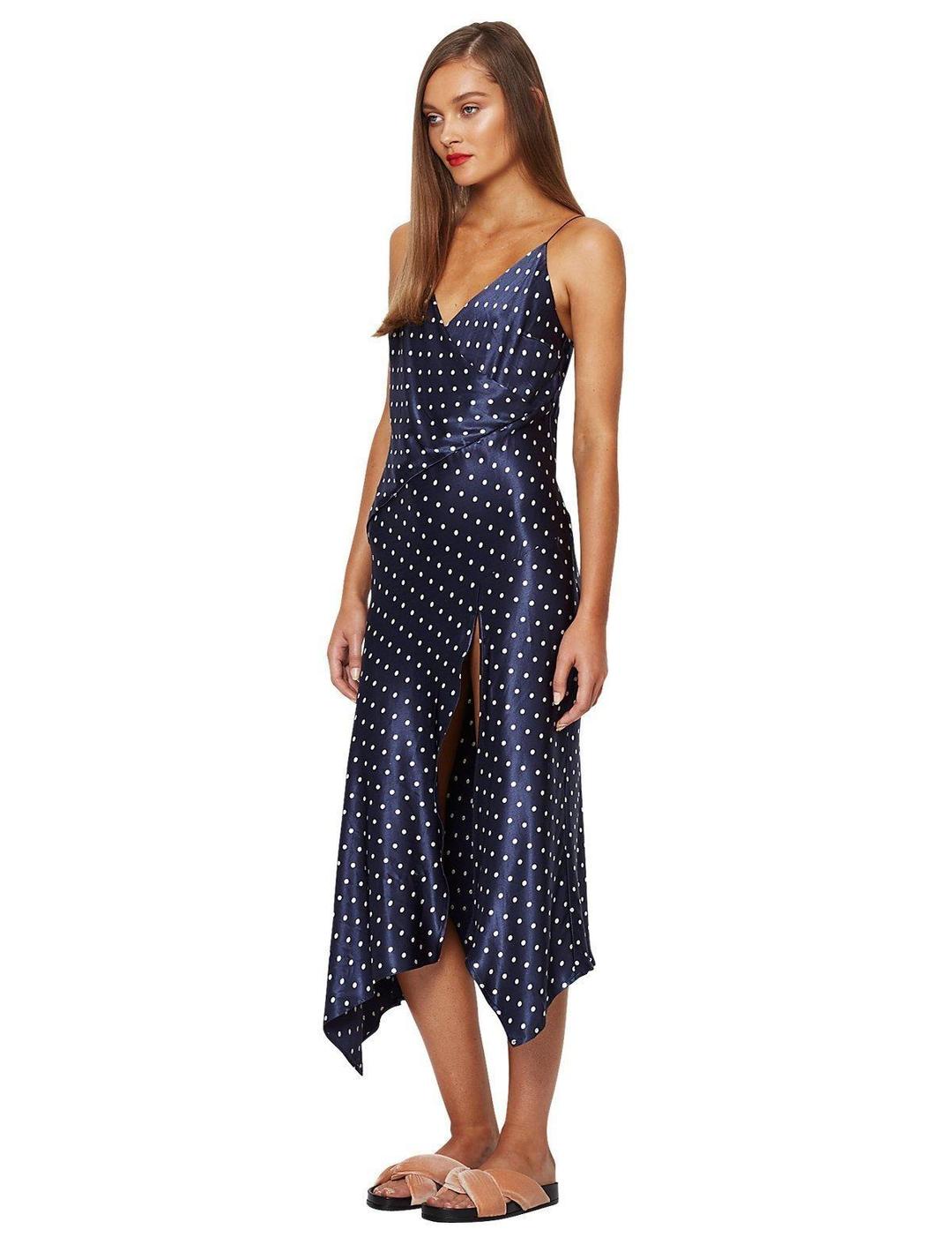 Bec & Bridge Bonjour Dress Navy Spots 10 for rent on The Volte - main image