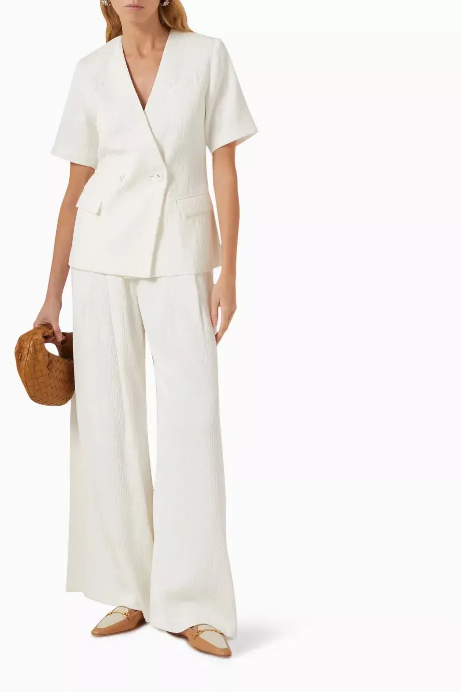 Anna Quan Kathleen Jacket And Matteo Pants Set In Carta 6 - Image 1