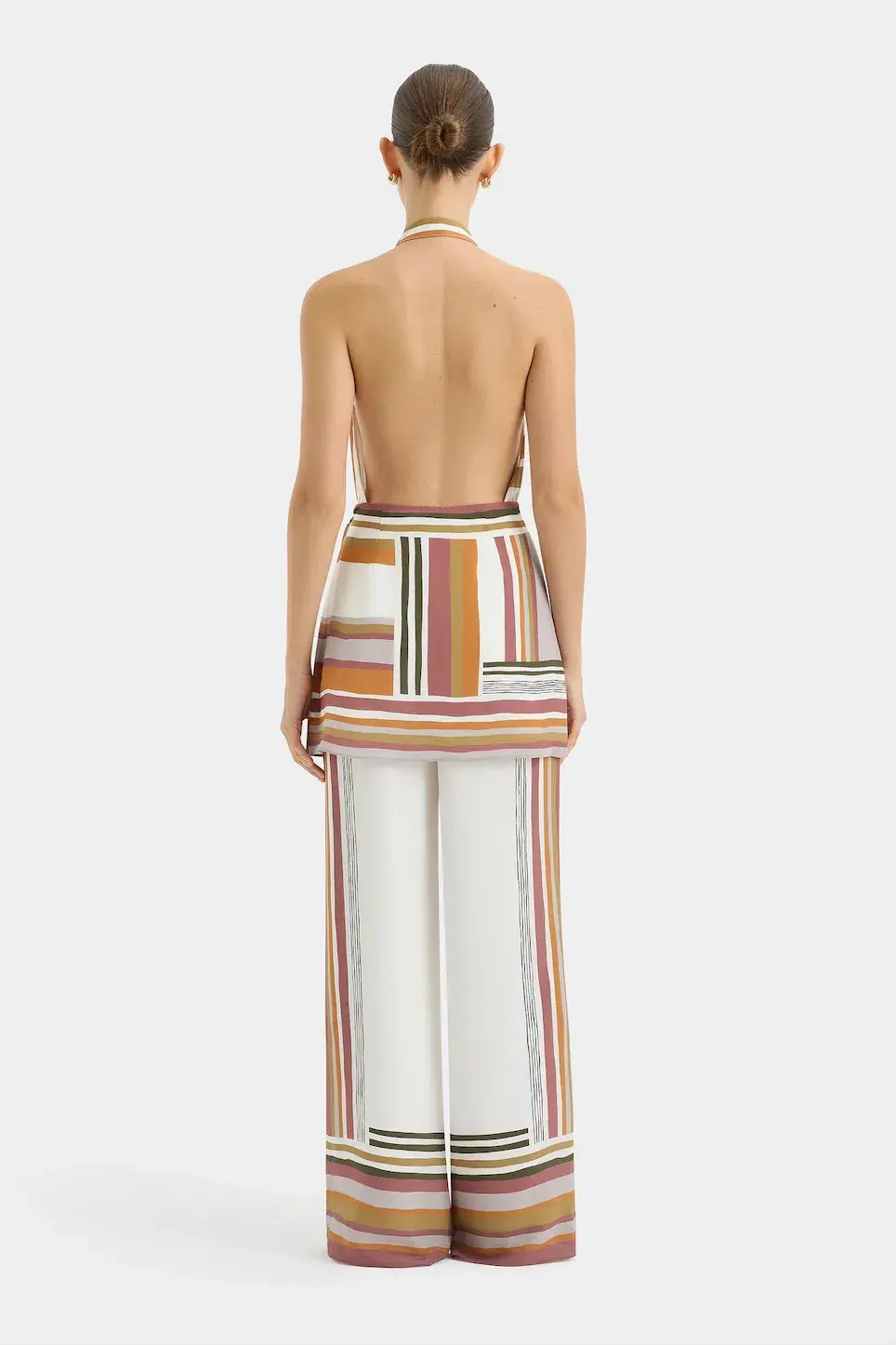 Sir the Label Caprera Wrap Halter Mini Dress Milazzo Stripe Print Size 1 / AU 6-8 - Image 11