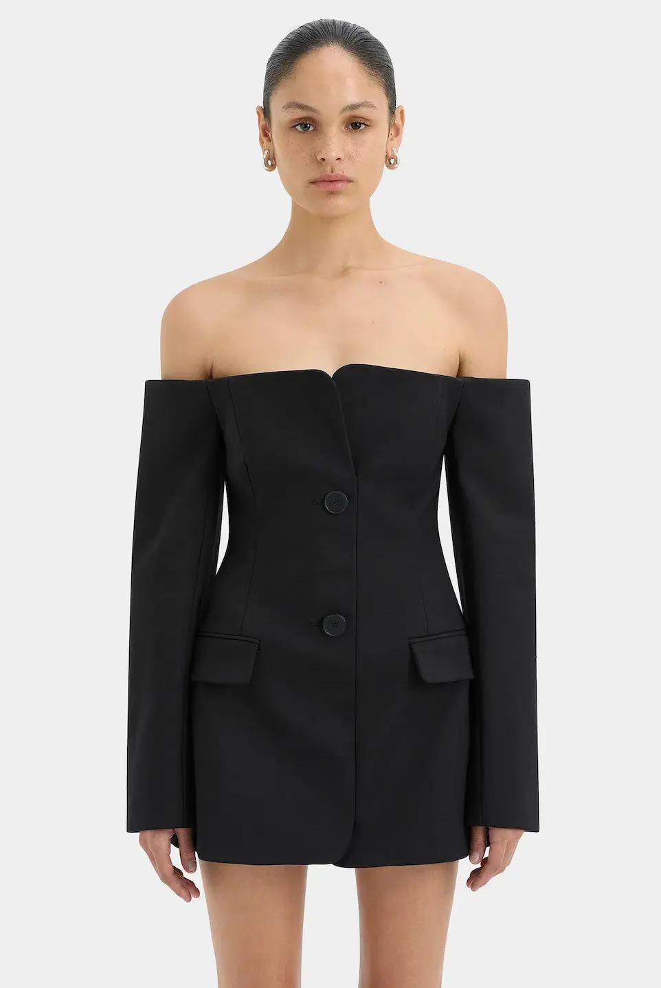Sir the Label Sandrine Tailored Mini Dress Black Size 1 / AU 8 - Image 2