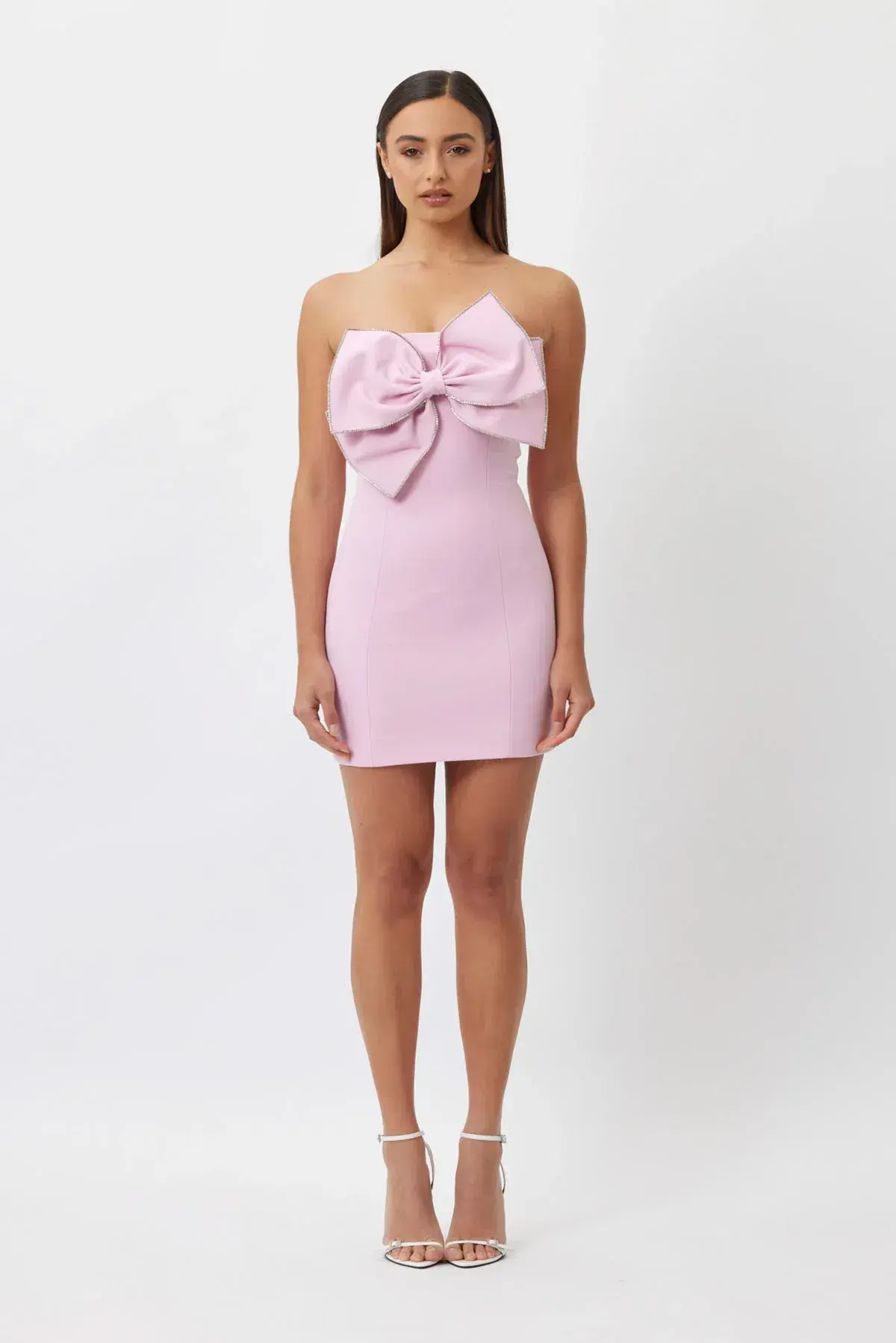 Bianca and Bridgett Rebecca Bow Mini Dress Pink Size 8 - Image 1