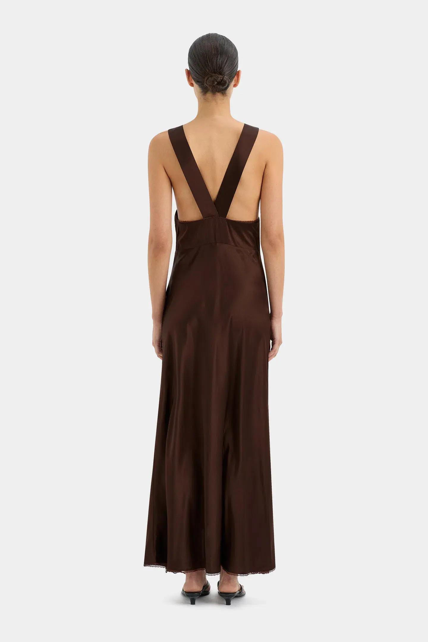 Sir the Label Aries Cut Out Gown Chocolate Brown Size 0 / AU 6 - Image 2