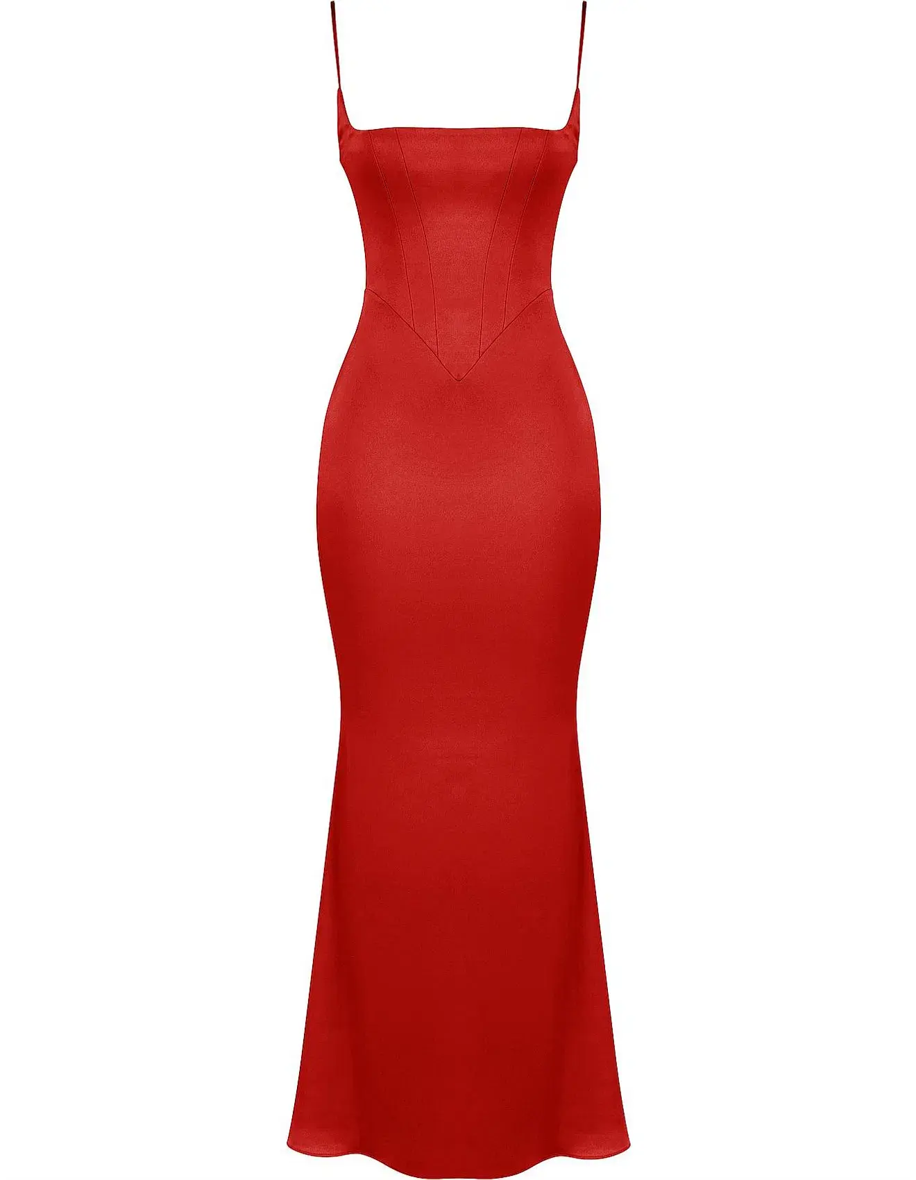 House of CB Olivette Red Rose Satin Corset Maxi Dress Red Size 12 - Image 3