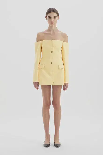 Sir The Label Sandrine Tailored Mini Lemon/Limone Size 1/Au 8 - Image 3