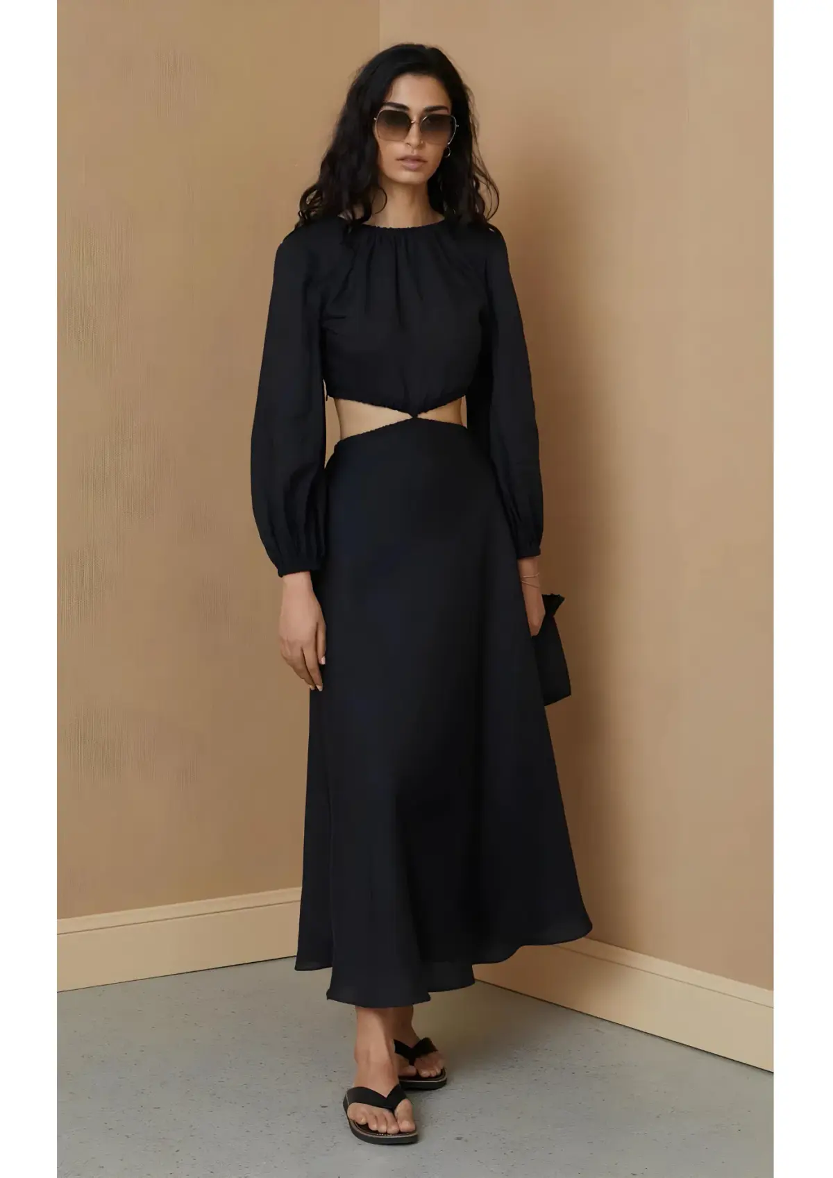 Bec & Bridge Madeleine Midi Dress Black Size AU 6 - Image 1