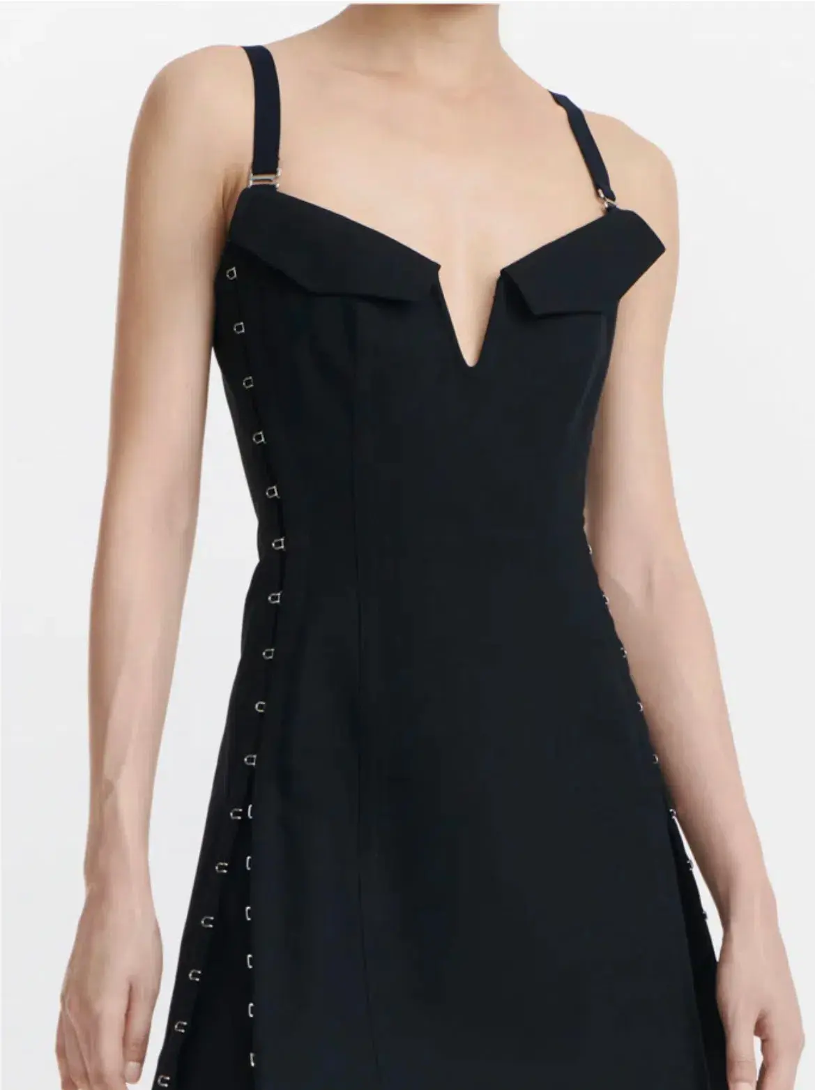 Dion Lee Hook Eye Pocket Dress Black Size 10 - Image 2