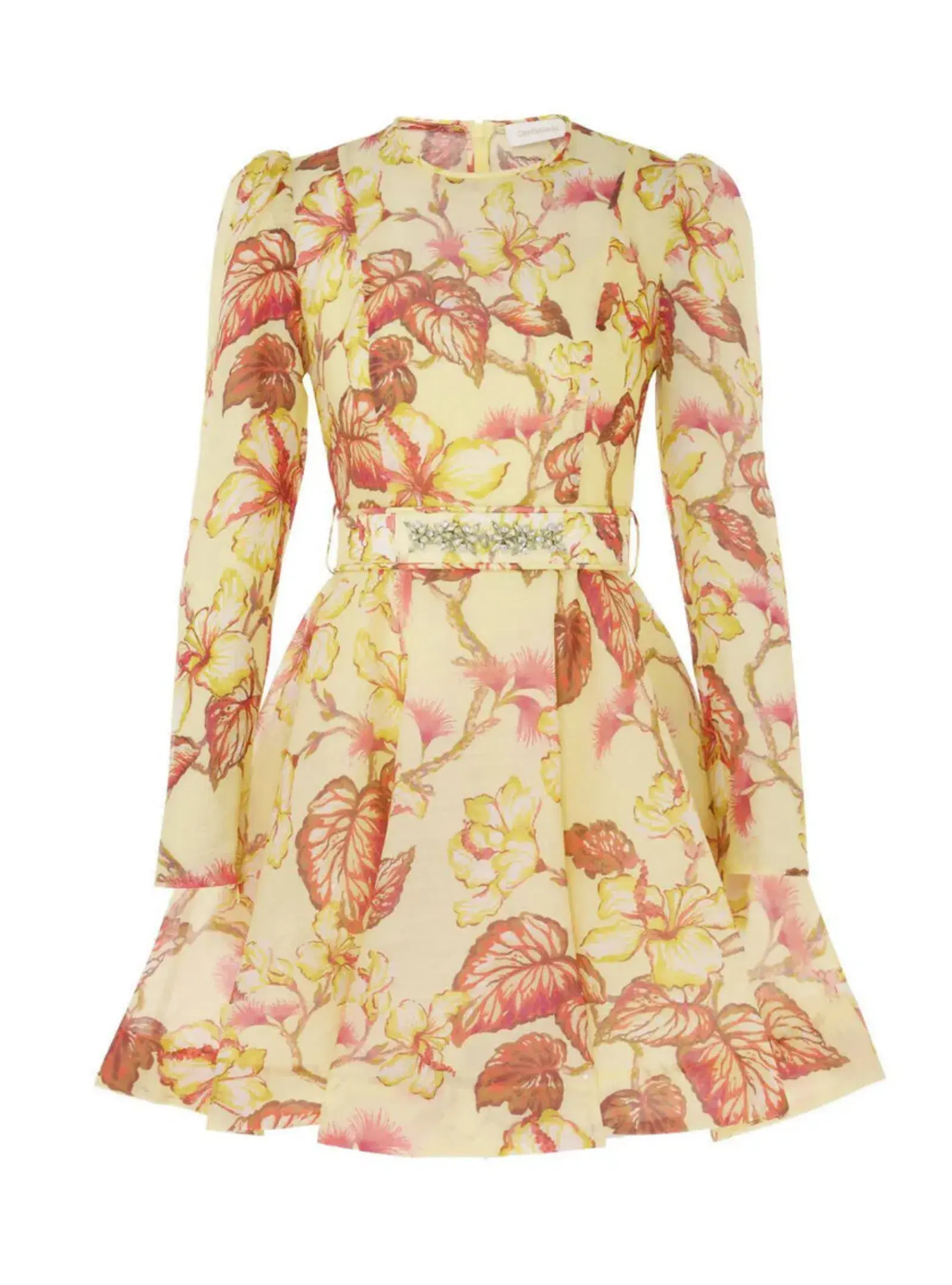 Zimmermann Matchmaker Mini Dress in Yellow Hibiscus Size 2 / AU 12 - Image 3