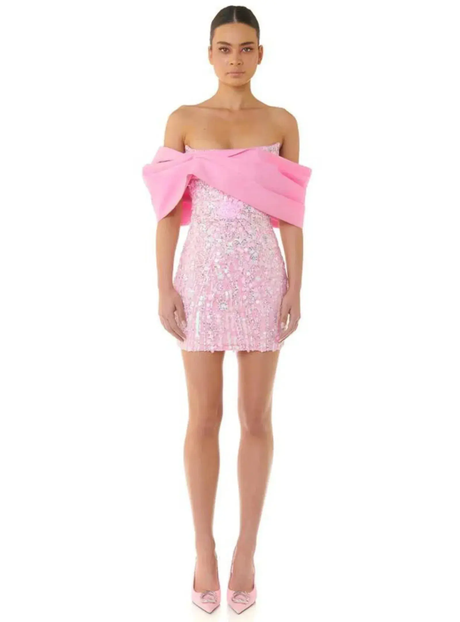 Eliya The Label Bianca Mini Dress Pink Size L / AU 12  - Image 1