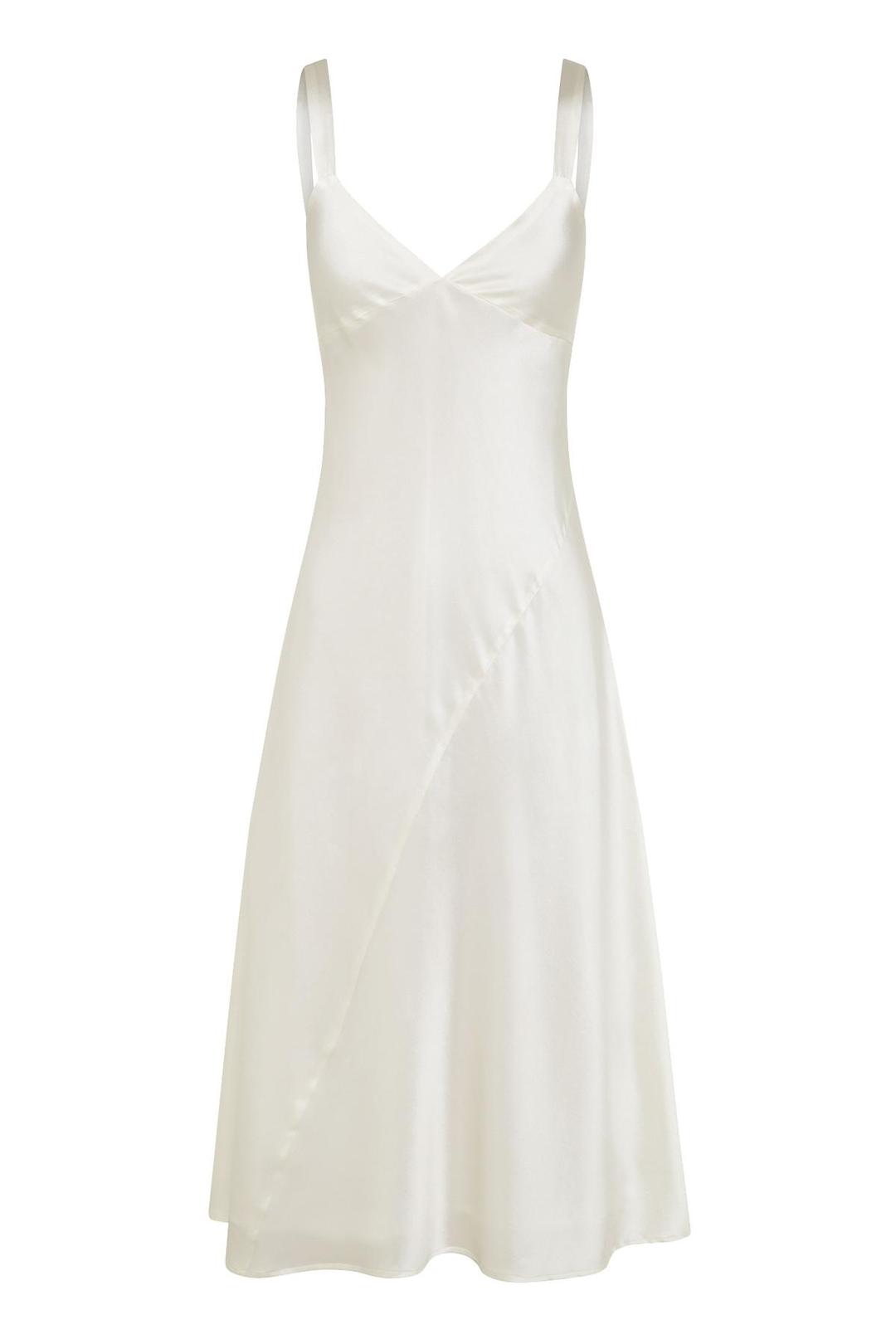 Hansen & Gretel Goldie silk dress bone Size 8 for rent on The Volte - main image