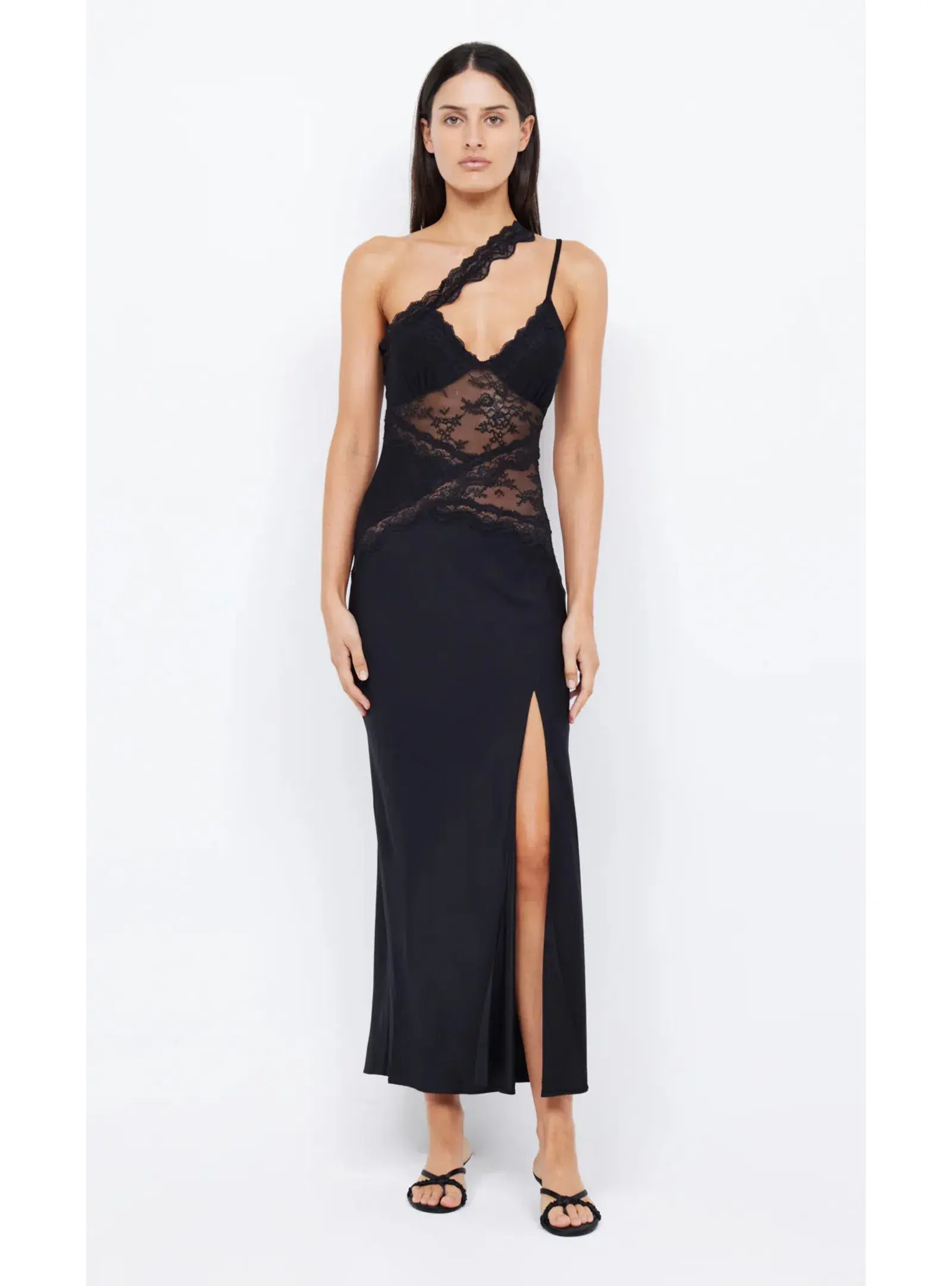 Bec & Bridge Ria Asym Maxi Dress Black Size AU 8 - Image 1