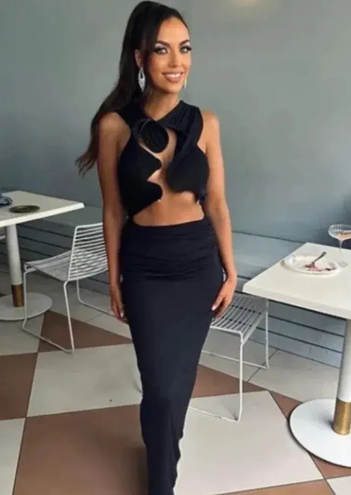 Christopher Esber Venus Tank Dress Black Size 8 for rent on The Volte - main image