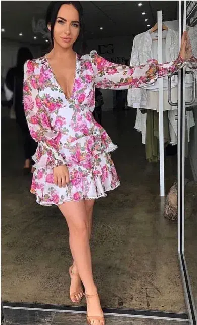 Keepsake the Label Oblivion Mini Dress Floral Size 8 - Image 2