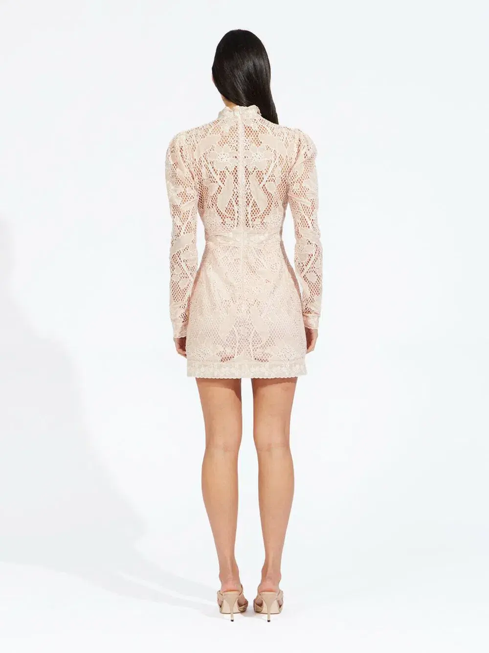 Alice McCall Floral Vine Mini Dress Chai Latte Size 8 - Image 3