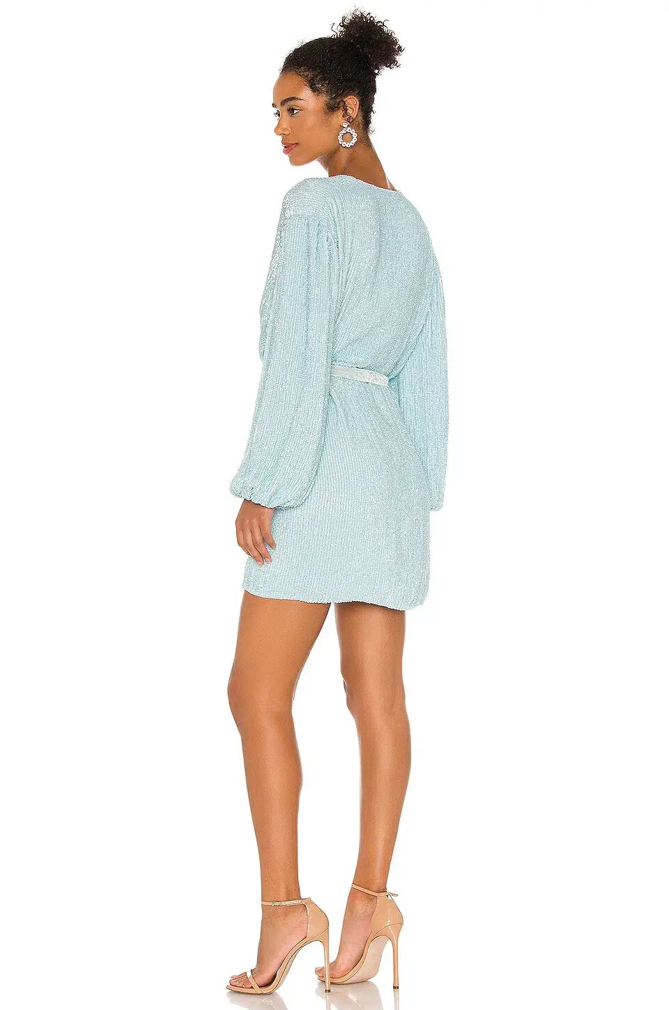 Retrofete Gabrielle Robe Dress Baby Blue Size 6 for rent on The Volte - main image