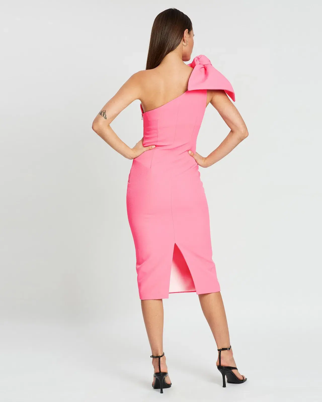 By Johnny Lani Tie Shoulder Midi Dress Pink Size 6 - Image 2