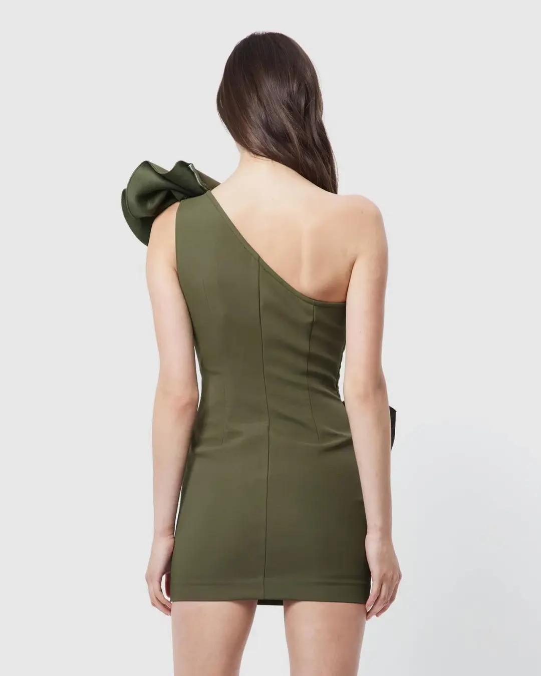 Mossman Cosmic Mini Dress Khaki Size 6 for rent on The Volte - main image