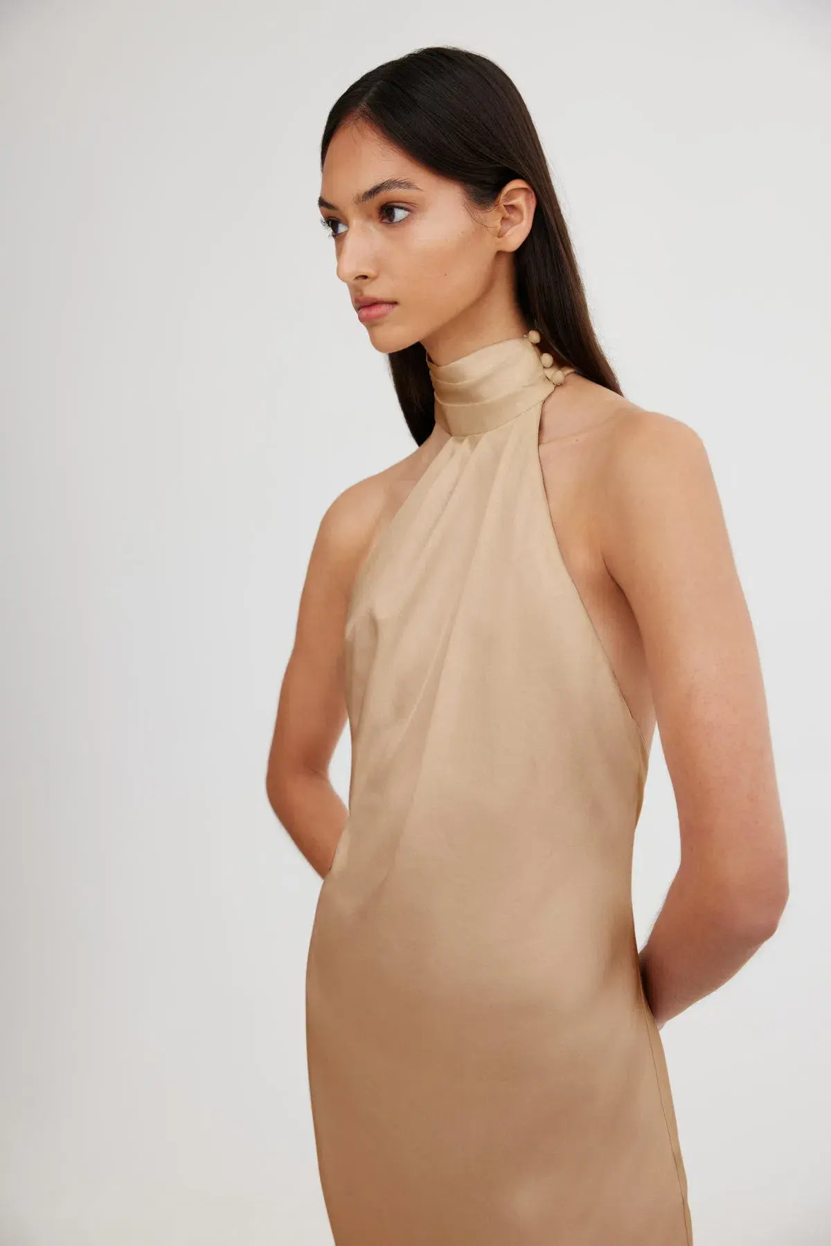 Significant Other Darcy Backless Dress Sand Size 8 - Image 4