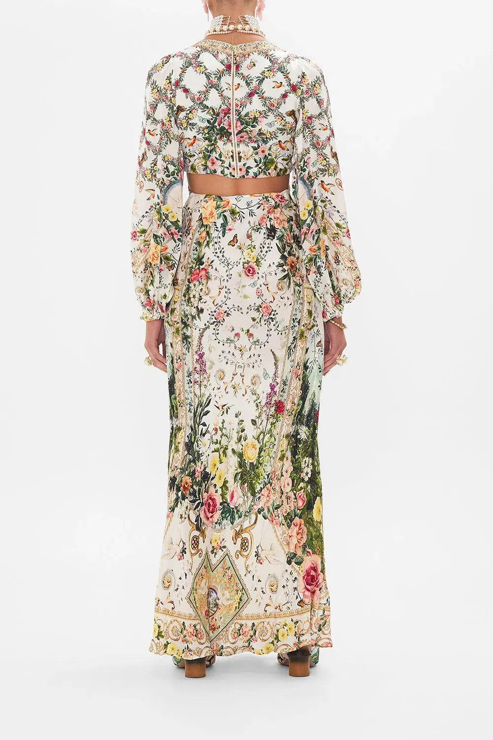 Camilla Renaissance Romance U-Ring Cut Out Dress Size 8 and Small Canvas Clutch for rent on The Volte - main image