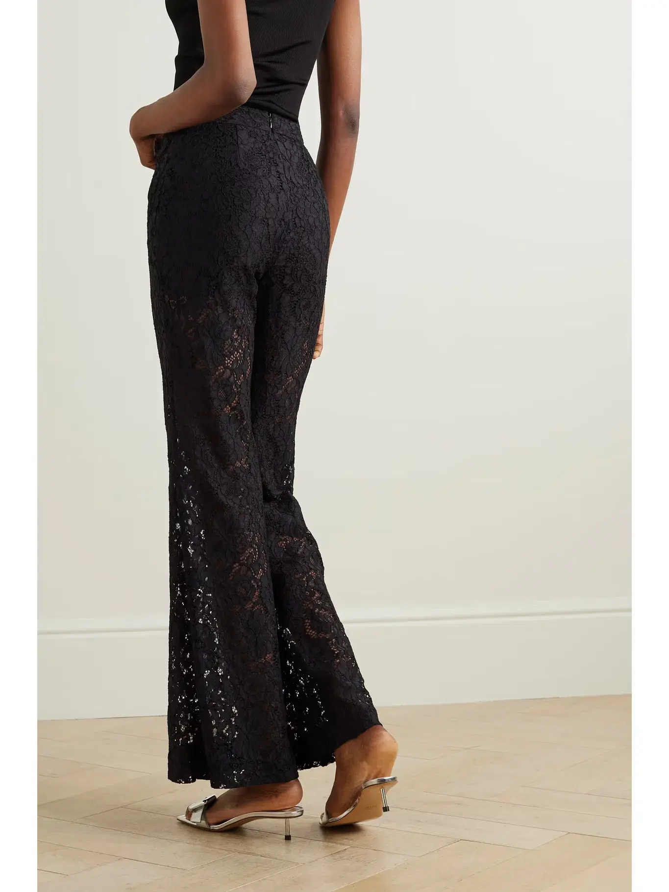 Zimmerman Matchmaker Lace Flared Pants Black Size 0 / AU 8 - Image 2