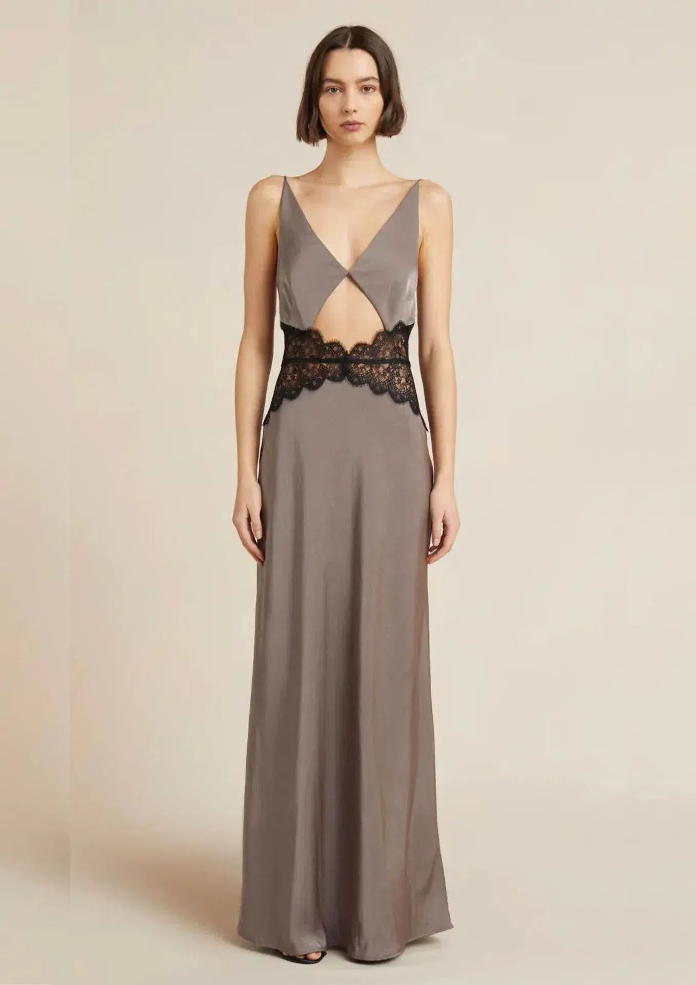 Bec & Bridge Camille Maxi Dress in Pewter Grey Size 8 - Image 1