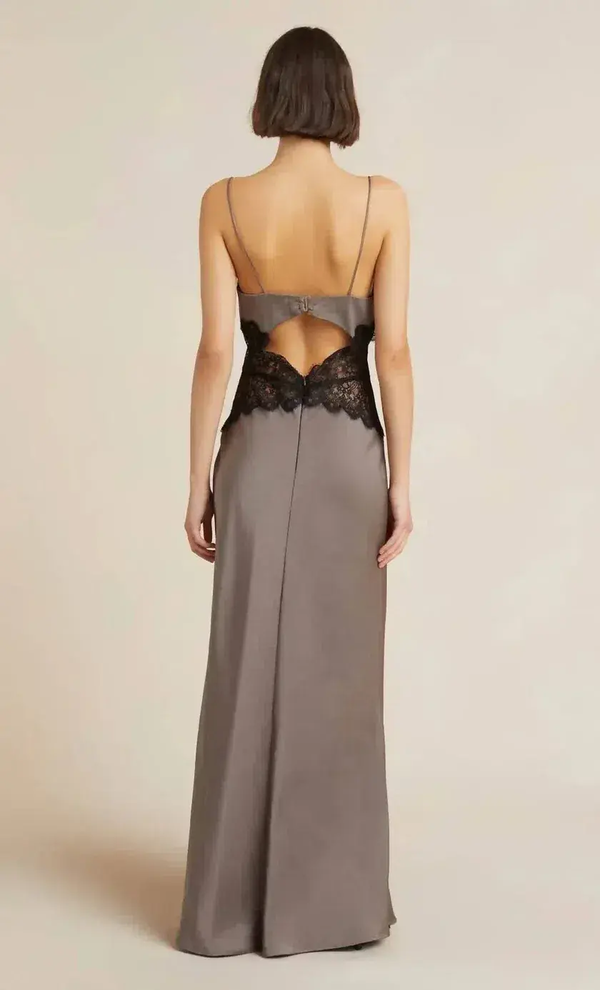 Bec & Bridge Camille Maxi Dress in Pewter Grey Size 8 - Image 2