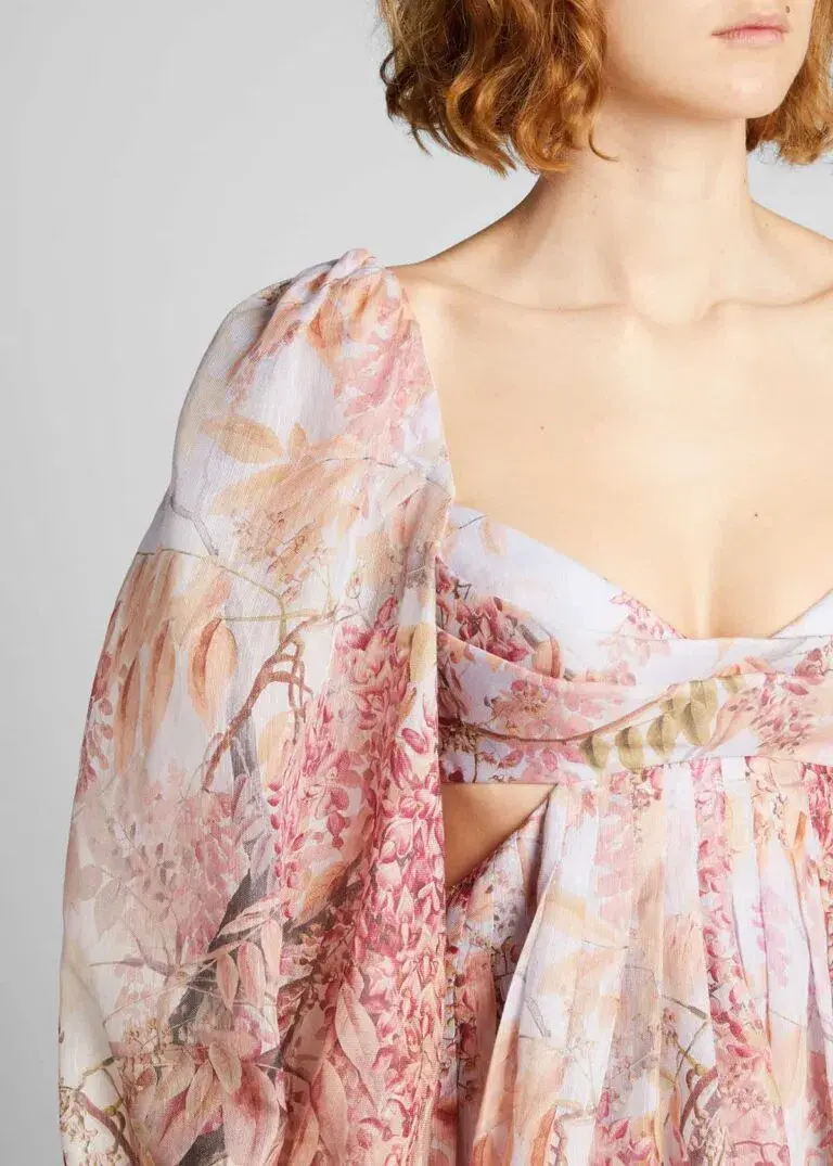 Zimmermann Botanica Bralette Mini Dress  Milettia Floral Size 1 / AU 10 - Image 2