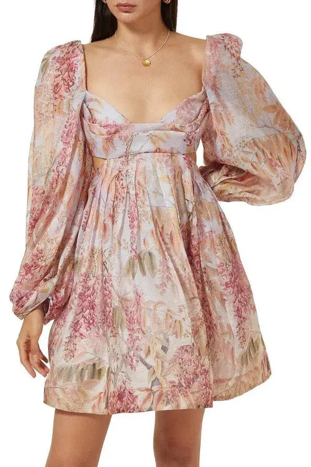 Zimmermann Botanica Bralette Mini Dress  Milettia Floral Size 1 / AU 10 - Image 4
