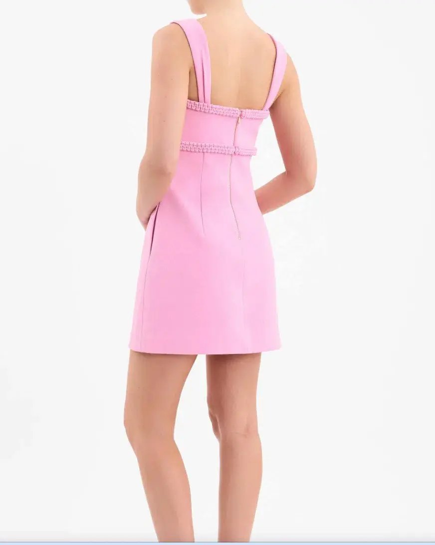 Rebecca Vallance Rochelle Mini Dress Pink Size AU 8 - Image 2