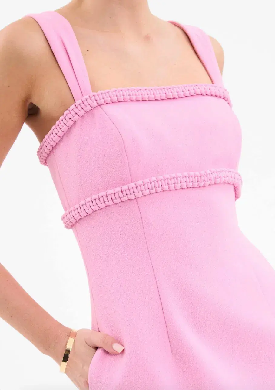 Rebecca Vallance Rochelle Mini Dress Pink Size AU 8 - Image 3