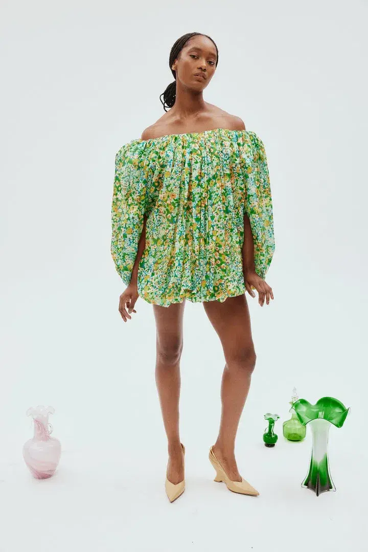 Alemais Francis Bubble Mini Dress Floral Size 6  for rent on The Volte - main image