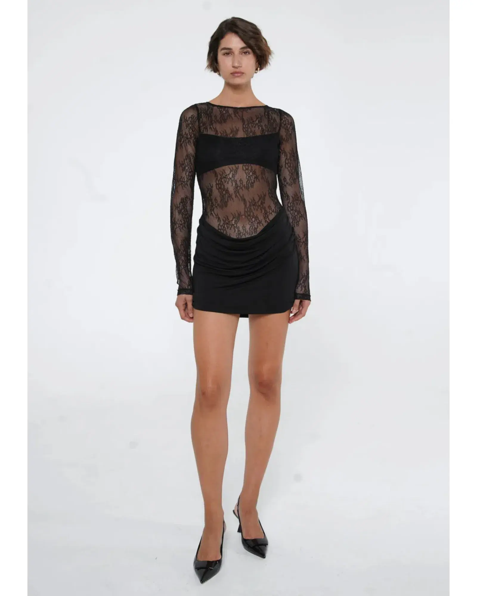 Benni Yana Lace Dress Black Size AU 6 - Image 1