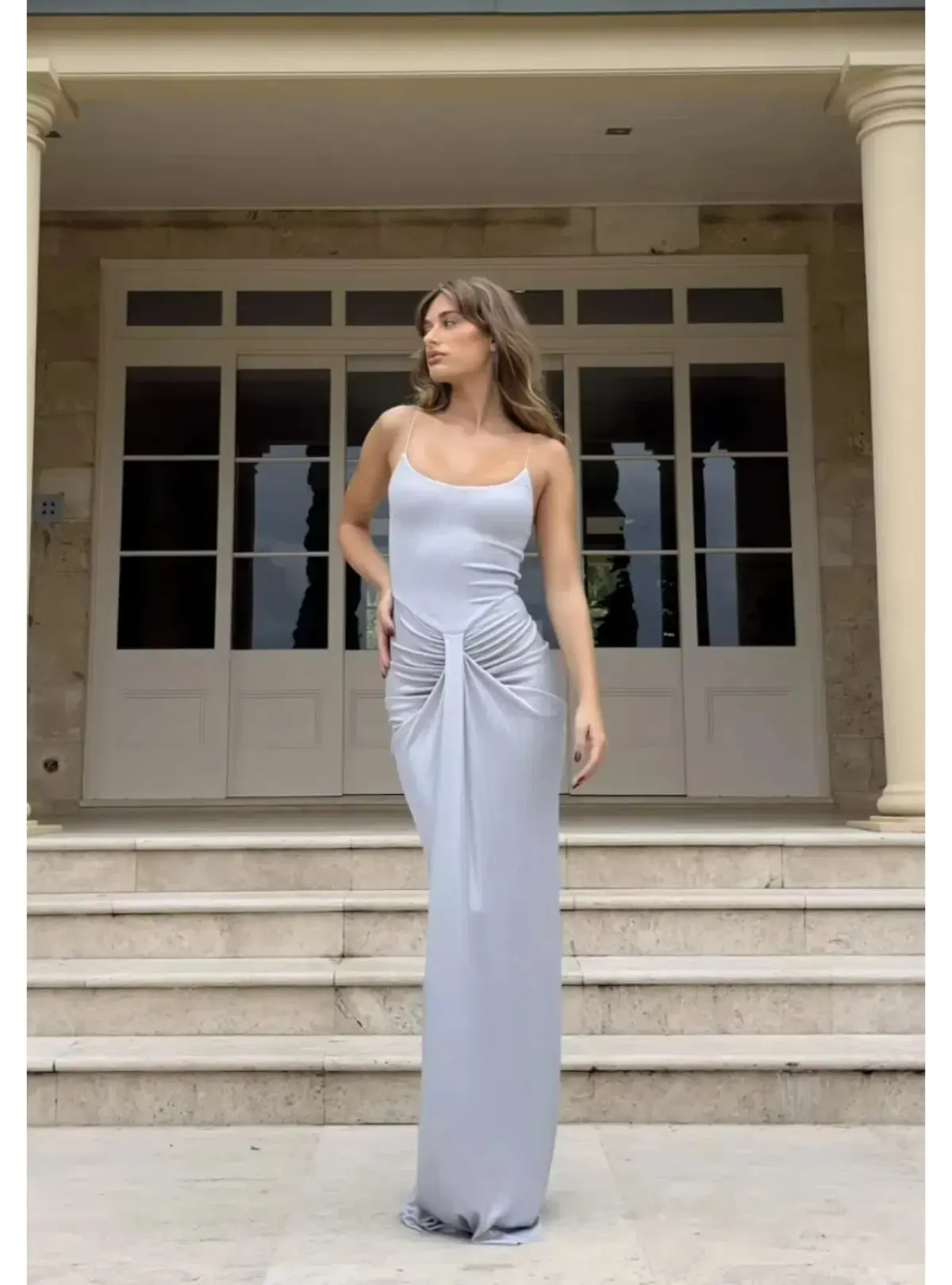 Natalie Rolt Allora Gown Silver Size 1 / AU 8 - Image 1