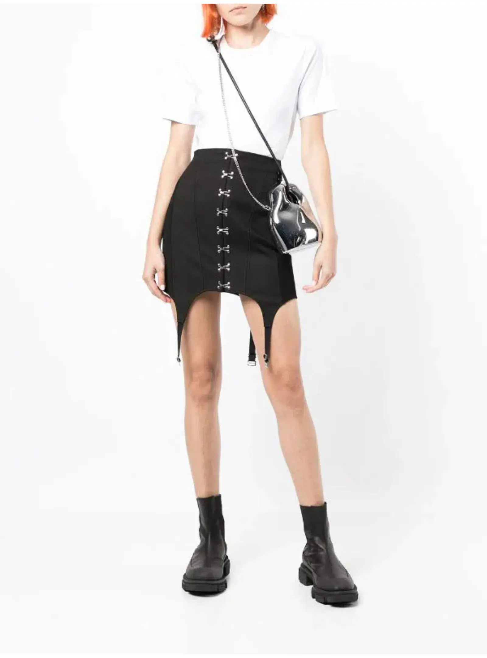 Dion Lee Garter Skirt Black Size 8 - Image 1