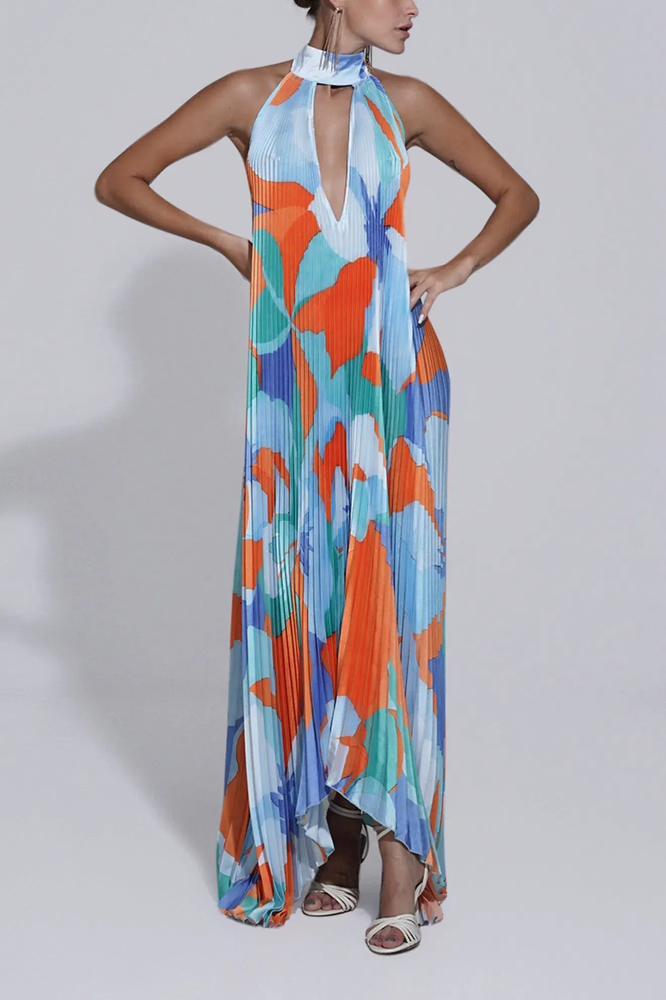 Lidee Opera Gown in Capri Orange Size 8 - Image 3