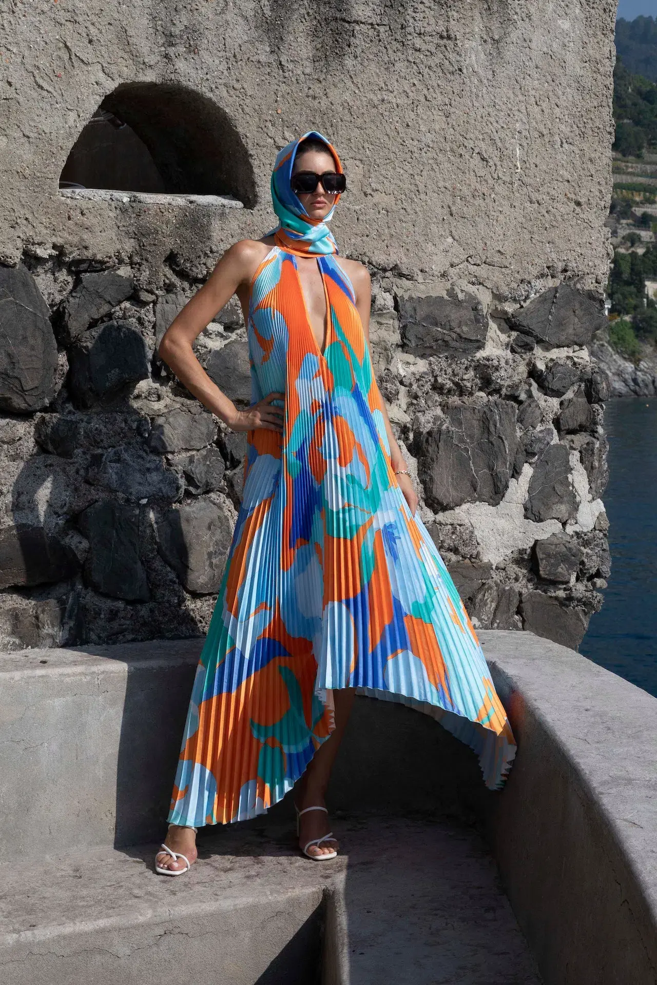 Lidee Opera Gown in Capri Orange Size 8 - Image 2