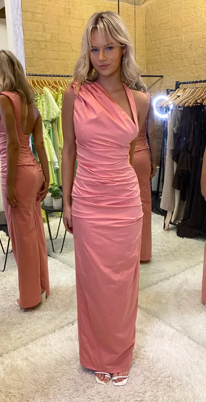 Sir the Label Giacomo Gathered Gown Pink Size 6 - Image 4