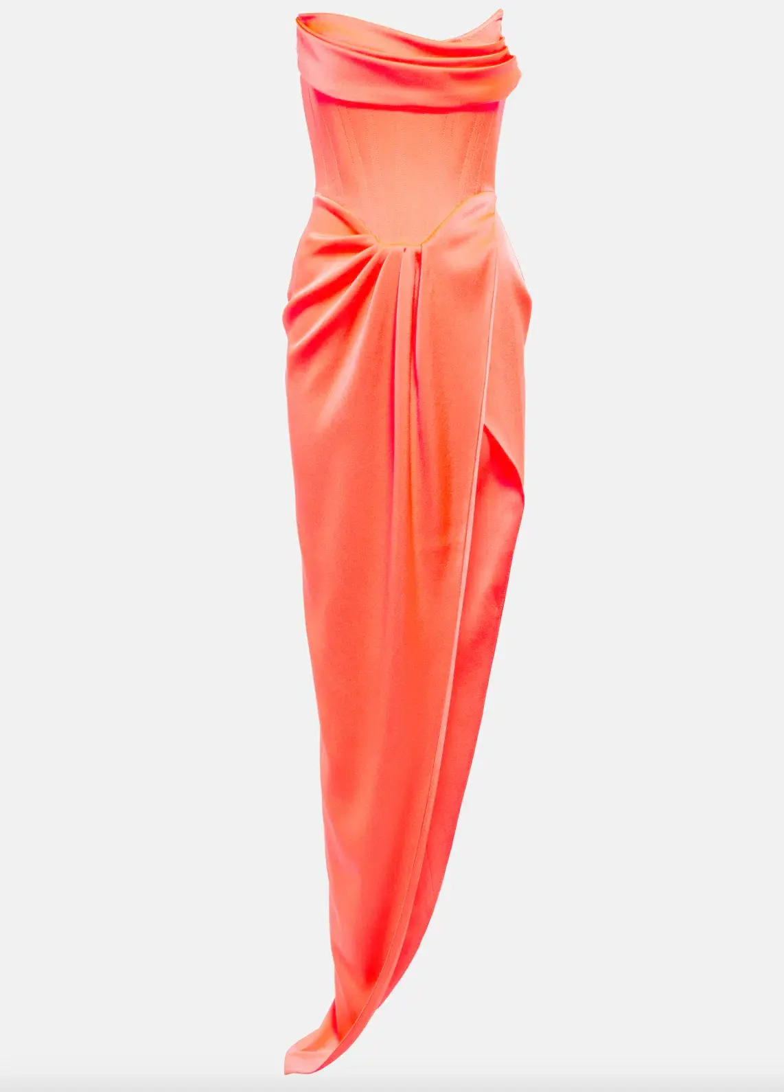 Alex Perry Harland Satin Crepe Dress Coral Size 8 - Image 5